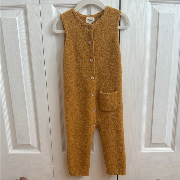 Cozy Mustard Sleeveless Jumpsuit - Picture 1 of 5